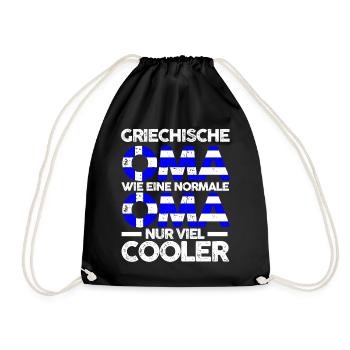 Griechin Griechenlandische Oma Griechenland - Turnbeutel - Schwarz - Vorne