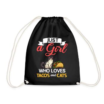 Tacocat Taco Chat Chat Chat Fast Food - Sac de sport léger - noir - Devant