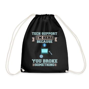 Support technique Assistance technique informatique Helpdesk - Sac de sport léger - noir - Devant