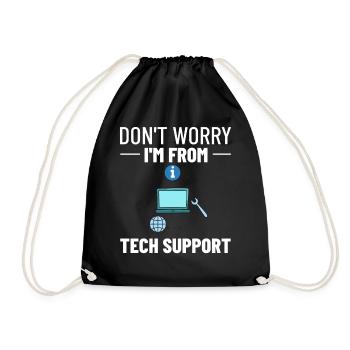Support technique Assistance technique informatique Helpdesk - Sac de sport léger - noir - Devant