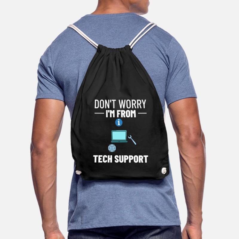 Tech Support IT Technical Assistance Helpdesk Drawstring Bag