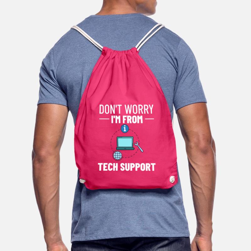 Tech Support IT Technical Assistance Helpdesk Drawstring Bag