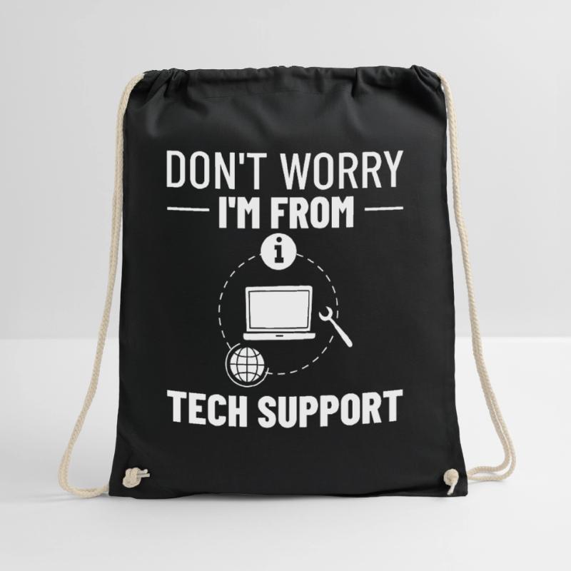 Tech Support IT Technical Assistance Helpdesk Drawstring Bag
