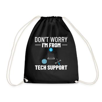 Support technique Assistance technique informatique Helpdesk - Sac de sport léger - noir - Devant