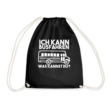 Busfahrer Spruch - Turnbeutel - Schwarz - Vorne