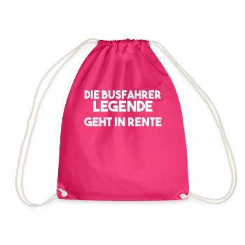 Busfahrer Spruch - Turnbeutel - Fuchsia - Vorne