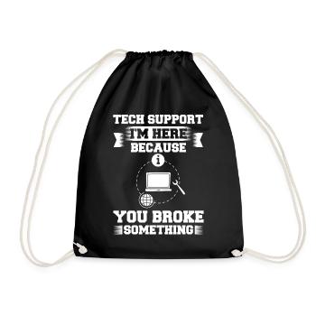 Support technique Assistance technique informatique Helpdesk - Sac de sport léger - noir - Devant