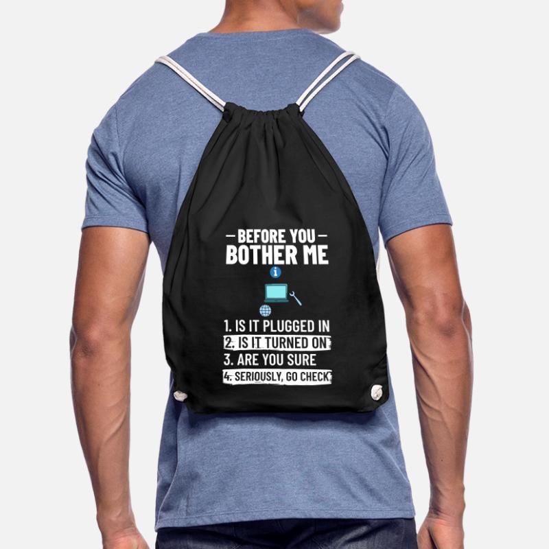 Tech Support IT Technical Assistance Helpdesk Drawstring Bag