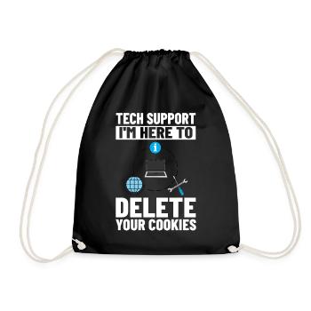 Support technique Assistance technique informatique Helpdesk - Sac de sport léger - noir - Devant
