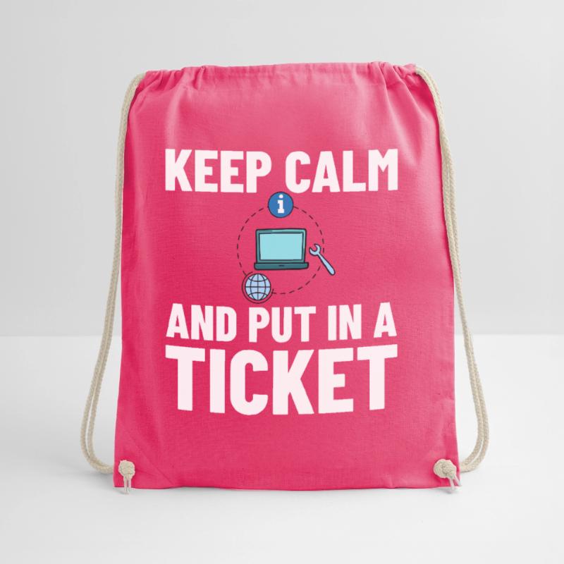 Tech Support IT Technical Assistance Helpdesk Drawstring Bag