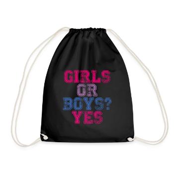 Filles ou garçons? Oui - Sac de sport léger - noir - Devant