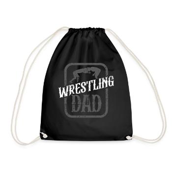 Wrestling Papa Wrestler Wrestling Wrestling Wrestling - Drawstring Bag - black - Front