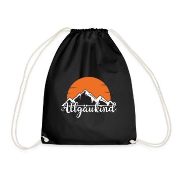Allgäu Child Hiking Outdoor Mountains - Drawstring Bag - black - Front