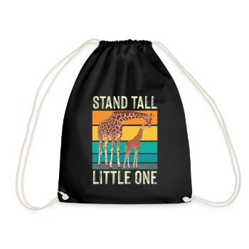Giraffe tall small giraffe Africa - Drawstring Bag - black - Front