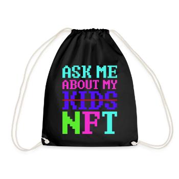 Crypto NFT Fathers Day Funny Kids Gift - Turnbeutel - Schwarz - Vorne