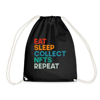 Vintage Crypto Art May Start Talking About NFT - Drawstring Bag - black - Front