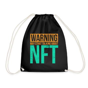 Vintage Crypto Art May Start Talking About NFT - Drawstring Bag - black - Front