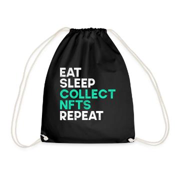 Vintage Crypto Art May Start Talking About NFT - Drawstring Bag - black - Front