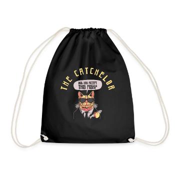 Catchelor Single Leben Katze Bachelor Party - Turnbeutel - Schwarz - Vorne
