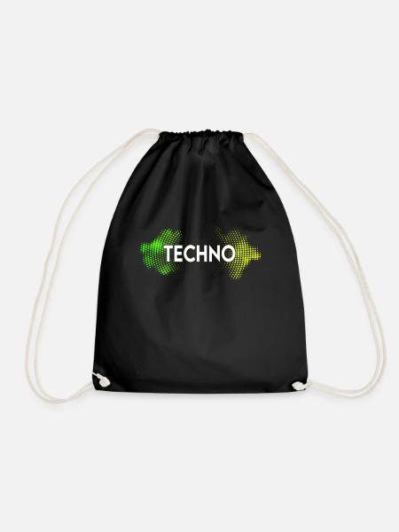 Techno - Turnbeutel - Schwarz