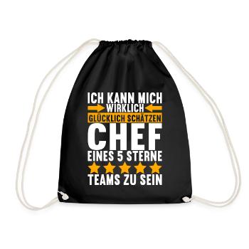 Abteilungsleiter Chef - Turnbeutel - Schwarz - Vorne