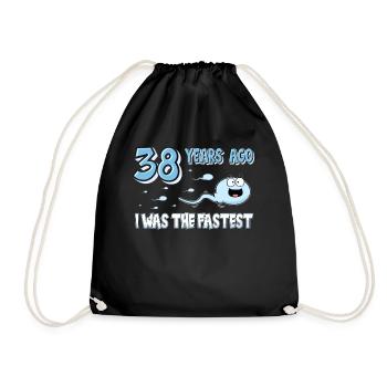 Il y a 38 ans, j’étais le 38e anniversaire le plus rapide - Sac de sport léger - noir - Devant