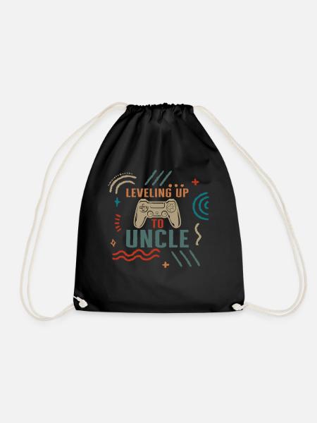 Onkel Hemd Shirt, Leveling Up To Uncle Spiel - Turnbeutel - Schwarz