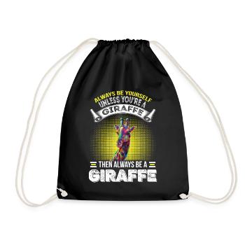 Girafe Soyez vous-même Safari Afrique Jungle - Sac de sport léger - noir - Devant