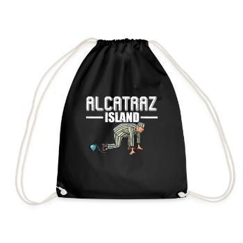 Alcatraz Insel Gefängnis Kalifornien San Francisco - Turnbeutel - Schwarz - Vorne