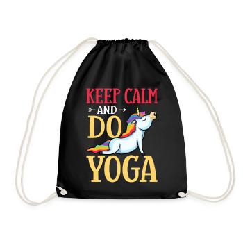 Yoga Licorne Débutant Entraînement Citations Méditation - Sac de sport léger - noir - Devant