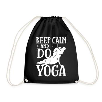 Yoga Licorne Débutant Entraînement Citations Méditation - Sac de sport léger - noir - Devant
