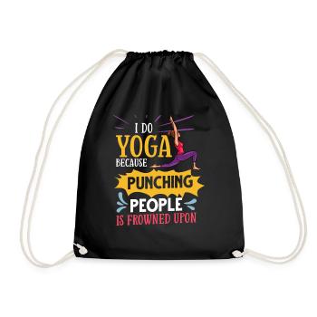 Yoga Licorne Débutant Entraînement Citations Méditation - Sac de sport léger - noir - Devant