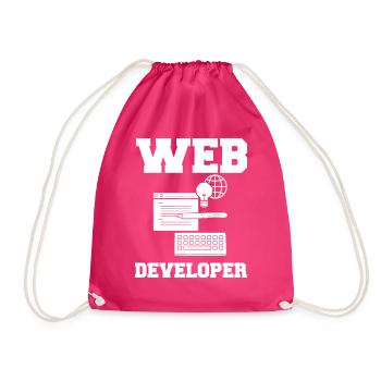 Web Entwicklung Webentwickler Entwickler Manager - Turnbeutel - Fuchsia - Vorne