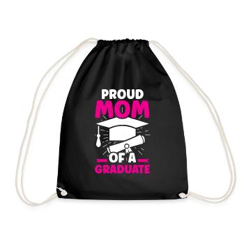 Proud Mother of a Graduate Degree - Drawstring Bag - black - Front