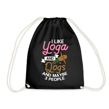 Yoga Chien Débutant Séances d’Entraînement Citations Méditation - Sac de sport léger - noir - Devant