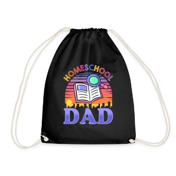 Homeschool Papa Vater Homeschooling Vatertag - Turnbeutel - Schwarz - Vorne