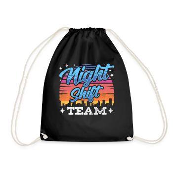 Night Shift Team Night Shift Work Colleague - Drawstring Bag - black - Front