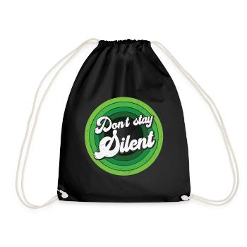 Ne restez pas silencieux Santé mentale verte - Sac de sport léger - noir - Devant
