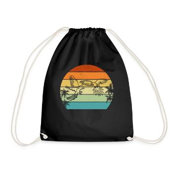 Ara Bird Lover Parrot Bird Sunset Pap - Sac de sport léger - noir - Devant