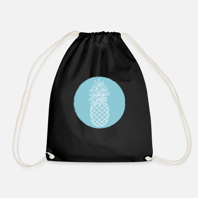 Ananas - Turnbeutel - Schwarz