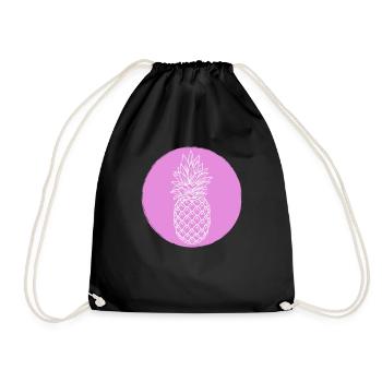 Pineapple - Drawstring Bag - black - Front