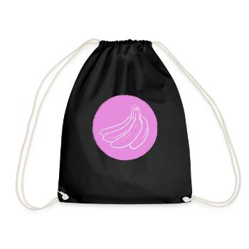 Banana - Drawstring Bag - black - Front