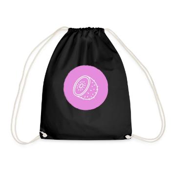 Kiwi - Drawstring Bag - black - Front
