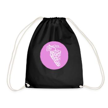 Grape - Drawstring Bag - black - Front