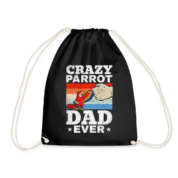 Crazy Parrot Papa Ever Parrot Bird Lover - Sac de sport léger - noir - Devant