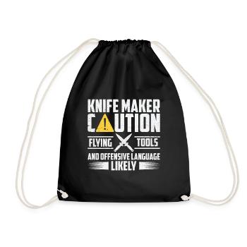 Knifemaking Knife Making Bladesmith Smithing Knife - Drawstring Bag - black - Front