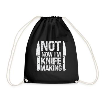 Knifemaking Knife Making Bladesmith Smithing Knife - Drawstring Bag - black - Front
