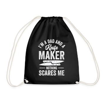 Knifemaking Knife Making Bladesmith Smithing Knife - Drawstring Bag - black - Front