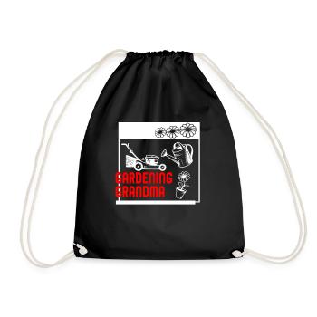 Gardening Shirt, Gardening Grandma, Gardening - Drawstring Bag - black - Front