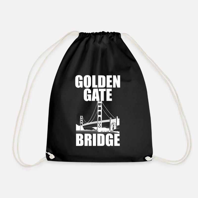 Golden Gate Bridge Kalifornien Bucht - Turnbeutel - Schwarz